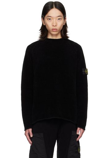 Stone Island Black Mock Neck Sweater