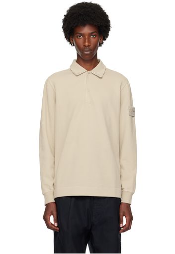 Stone Island Beige Logo Patch Polo