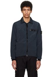 Stone Island Navy Crinkled Jacket