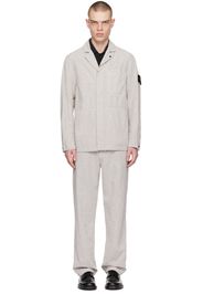 Stone Island Gray Garment-Dyed Suit