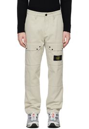 Stone Island Beige Logo Patch Cargo Pants