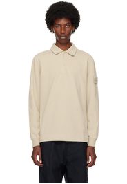 Stone Island Beige Logo Patch Polo