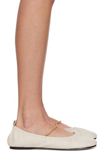 Studio Amelia Off-White Ronde Ballerina Flats