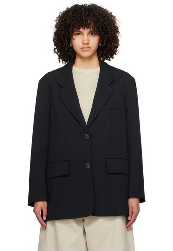 Studio Nicholson Navy Paneled Blazer