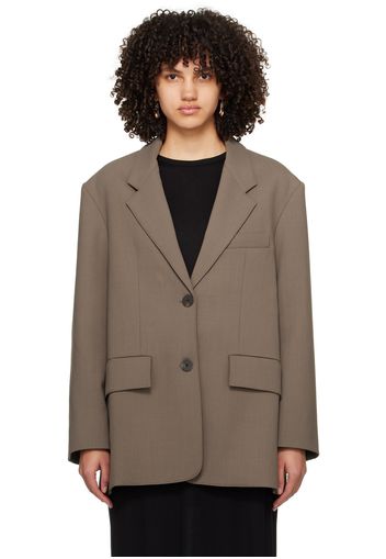 Studio Nicholson Brown Notched Lapel Blazer