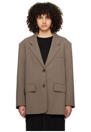 Studio Nicholson Brown Notched Lapel Blazer