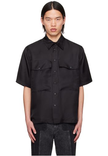 Sunflower Black Flap Pocket Shirt