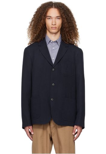 Sunspel Navy Three-Button Blazer