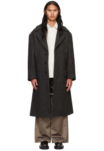 System Gray Wide Laper Coat