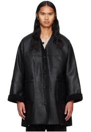 System Black Classic Muffler Faux-Shearling Coat