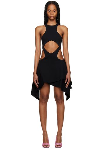 The Attico Black Magnolia Minidress