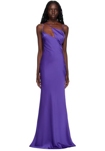 The Attico Purple Melva Maxi Dress