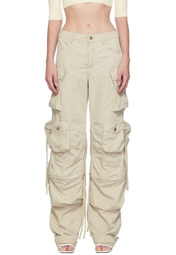 The Attico Beige Fern Cargo Pants