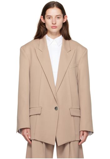 The Attico Beige Glen Blazer