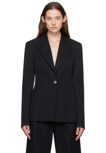 The Attico Black Peaked Lapel Blazer