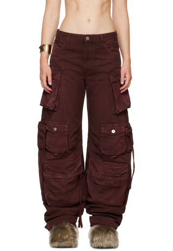 The Attico Red Fern Cargo Pants