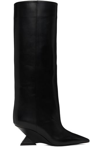 The Attico Black Cheope Tube Tall Boots