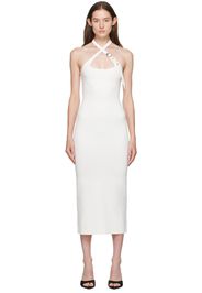 The Attico White Halter Neck Midi Dress