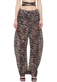 The Attico Brown Printed Lounge Pants