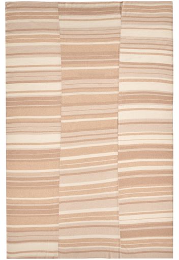 The Elder Statesman Off-White & Beige Stripe Super Duper Blanket