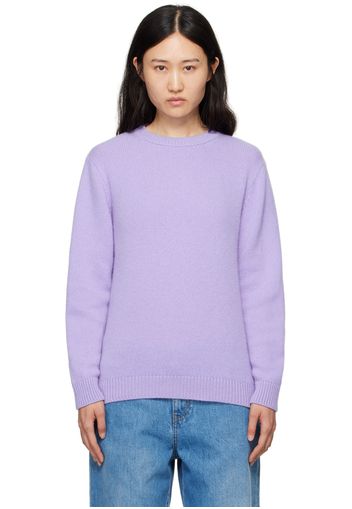 The Elder Statesman Purple Malibu Crew Sweater