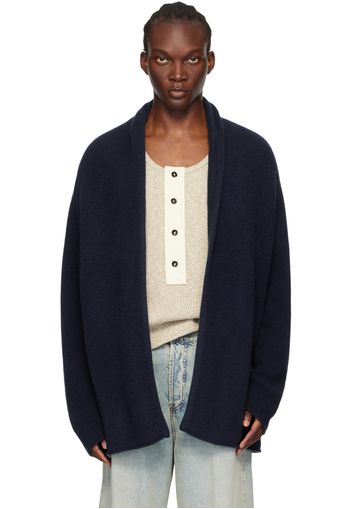 The Elder Statesman Navy Italy Smoking Cardigan