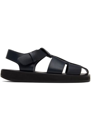 The Row Navy Fisherman Flat Sandal