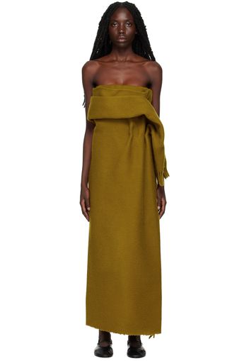 The Row Green Arachne Maxi Dress