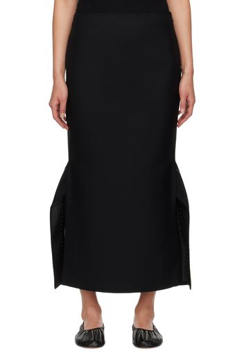 The Row Black Patillon Midi Skirt