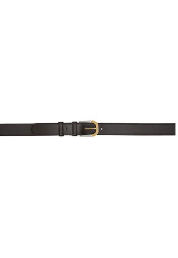 The Row Brown Art Deco Box Calf Leather Belt