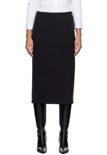 The Row Black Alumo Midi Skirt