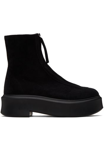 The Row Black Zipped I Boots