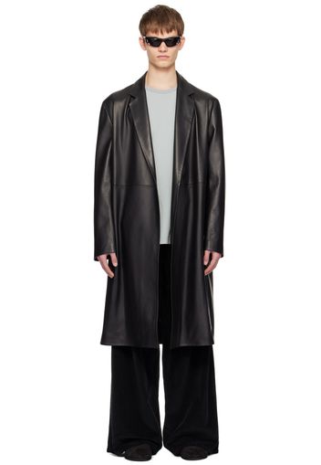 The Row Black Babil Leather Coat