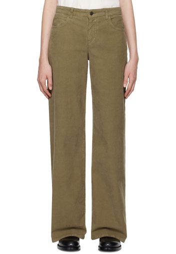 The Row Khaki Eglitta Trousers