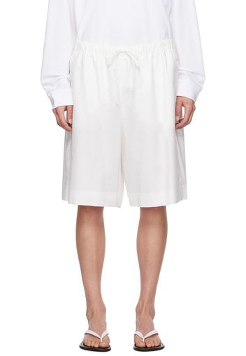 The Row White Stanton Shorts