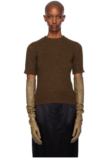 The Row Brown Hibiscus Sweater