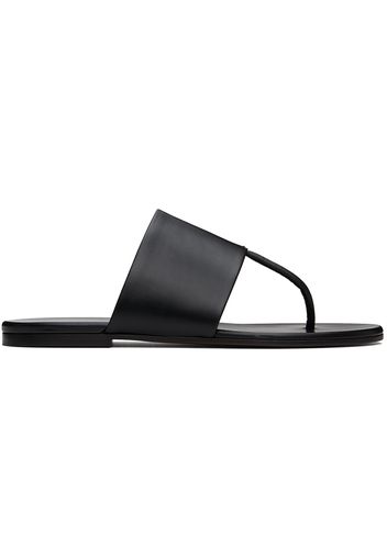 The Row Black Signum Sandals