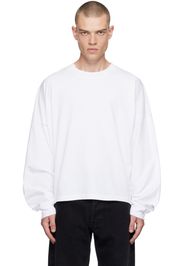 The Row White Haru Long Sleeve T-Shirt