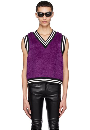 Theophilio Purple Shag Sweater Vest