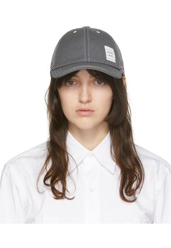 Thom Browne Grey 6-Panel Baseball Cap