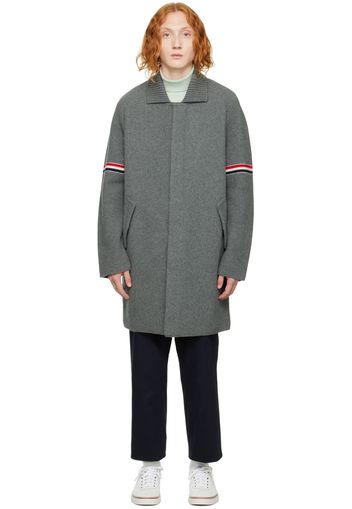 Thom Browne Gray Armband Coat