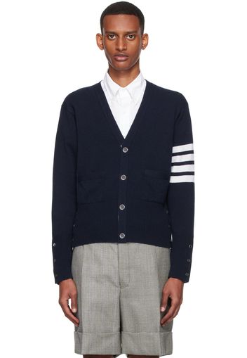 Thom Browne Navy Cashmere Cardigan