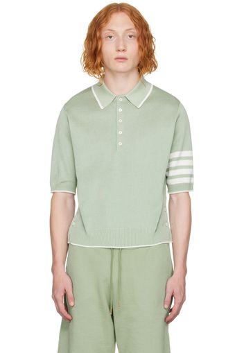 Thom Browne Green Birdseye Polo