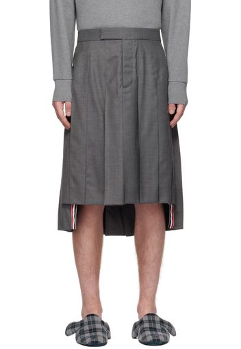 Thom Browne Gray Super 120s Pleated Skirt