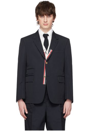 Thom Browne Navy Grosgrain Placket Blazer