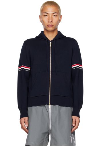 Thom Browne Navy Striped Hoodie