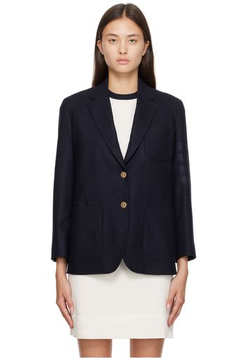 Thom Browne Navy 4-Bar Blazer