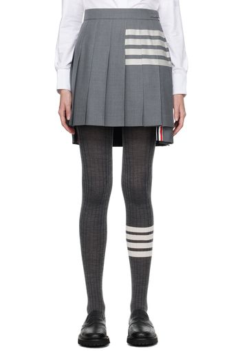 Thom Browne Gray Engineered 4-Bar Miniskirt