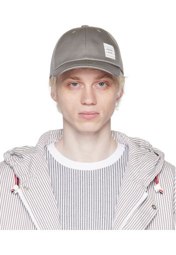 Thom Browne Gray Logo Patch Cap