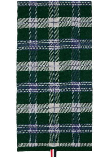 Thom Browne Green Tartan Jacquard Scarf